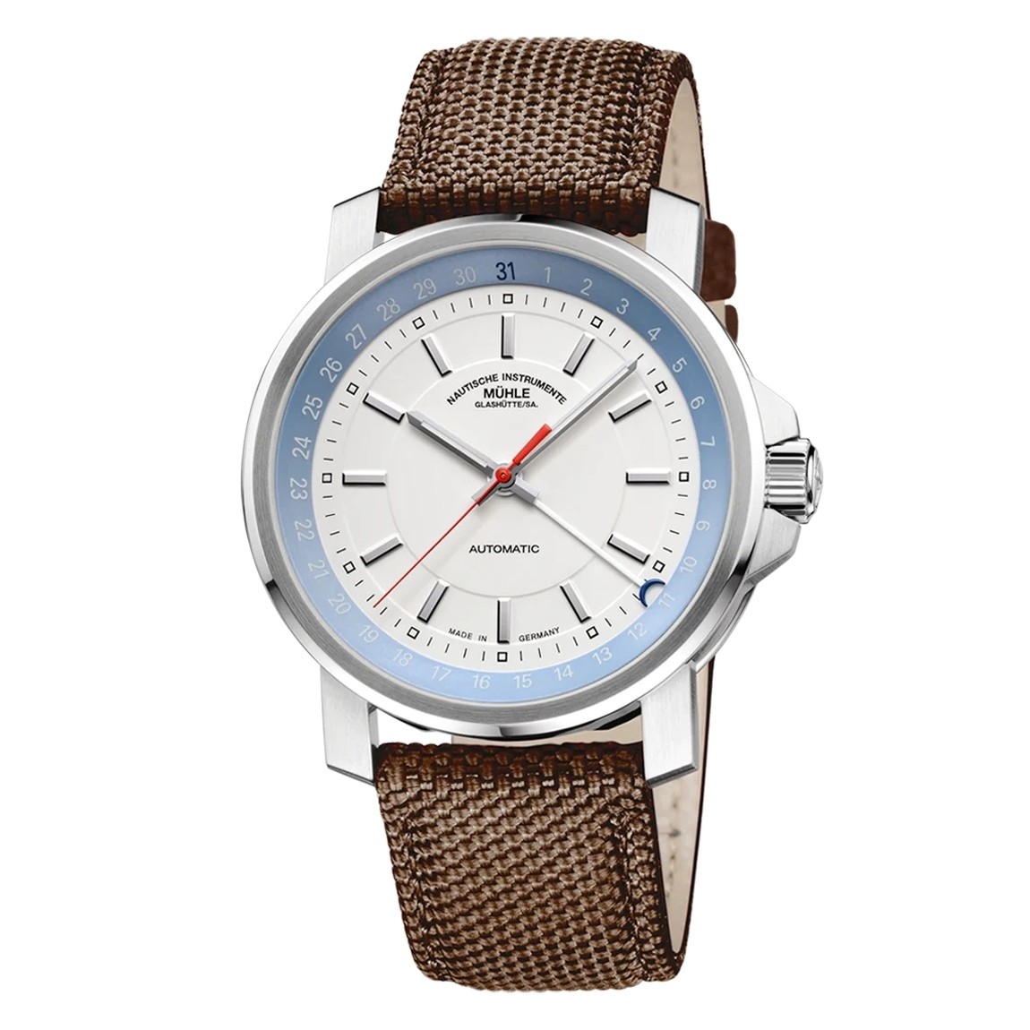 Uhrenarmband MÜHLE GLASHÜTTE "29er Zeigerdatum", M1-25-32-CB-3, braun 22 mm Uhrenarmband MÜHLE GLASHÜTTE "29er Zeigerdatum", M1-25-32-CB-3, braun 22 mm