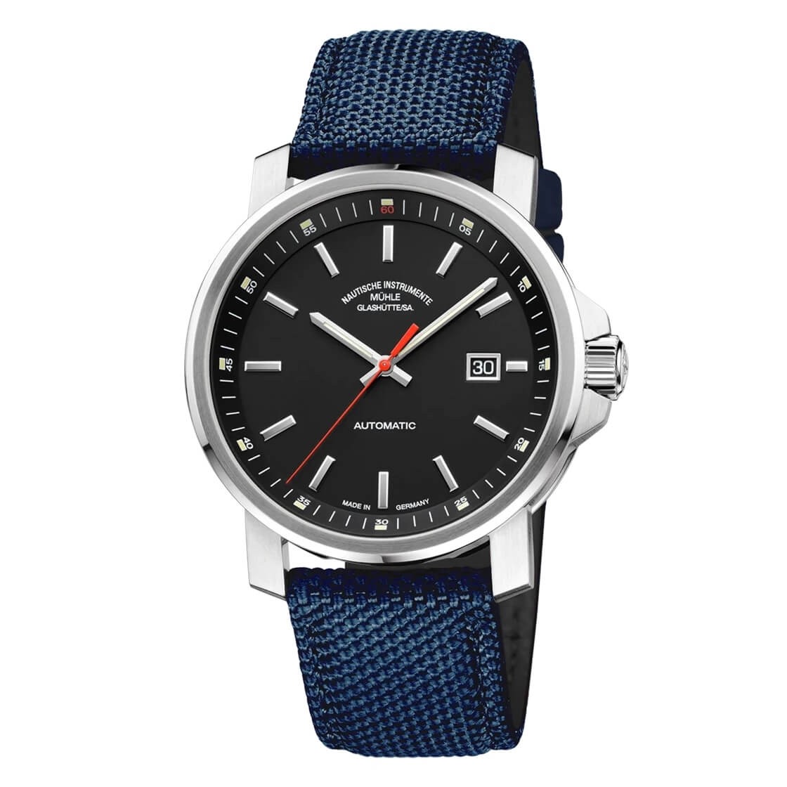 Uhrenarmband MÜHLE GLASHÜTTE "29er Big", M1-25-33-CB-1, blau 22 mm Uhrenarmband MÜHLE GLASHÜTTE "29er Big", M1-25-33-CB-1, blau 22 mm