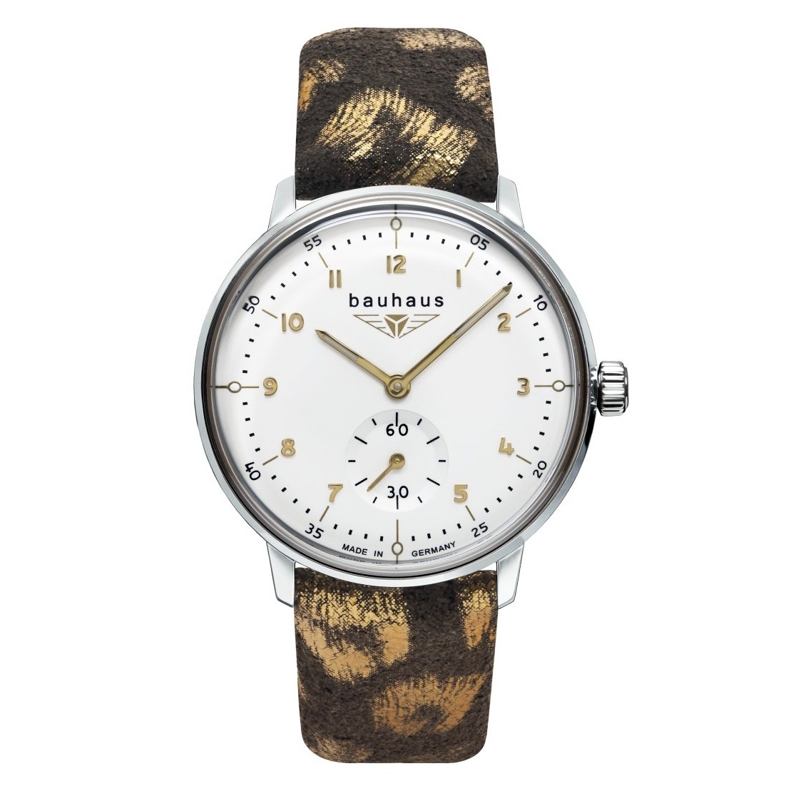 Uhrenarmband BAUHAUS "Classic" 2037-1, braun/gold 18 mm Uhrenarmband BAUHAUS "Classic" 2037-1, braun/gold 18 mm