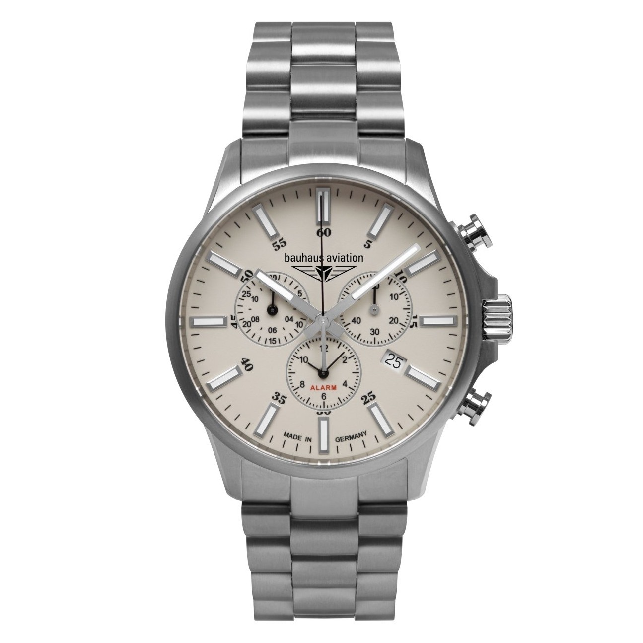 Uhrenarmband BAUHAUS "Aviation Titanium" 2880M-5, silber 22 mm Uhrenarmband BAUHAUS "Aviation Titanium" 2880M-5, silber 22 mm