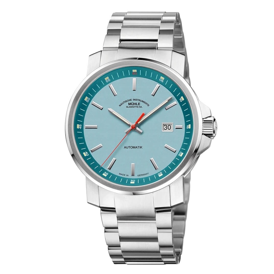 Uhrenarmband MÜHLE GLASHÜTTE "29er Big", M1-25-39-MB, silber 22 mm Uhrenarmband MÜHLE GLASHÜTTE "29er Big", M1-25-39-MB, silber 22 mm