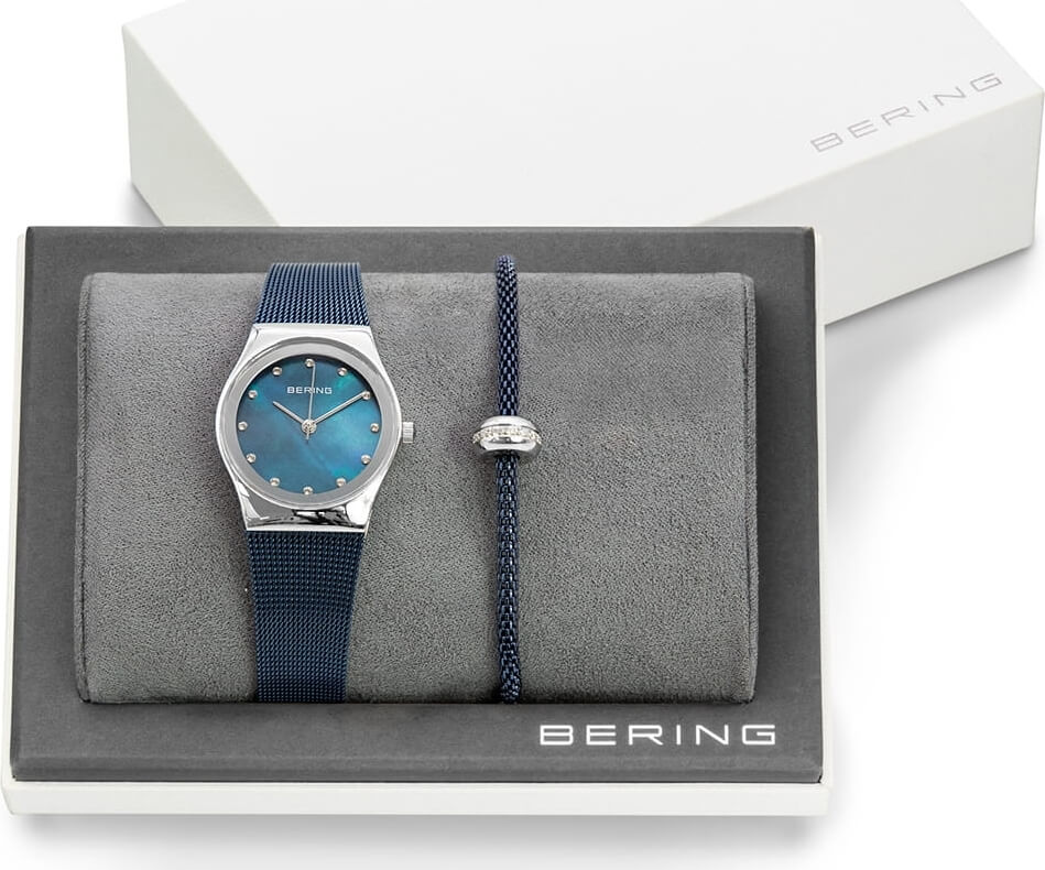 BERING Damenuhr "Classic" 12927-307-GWP, Set blau/silber BERING Damenuhr "Classic" 12927-307-GWP, Set blau/silber