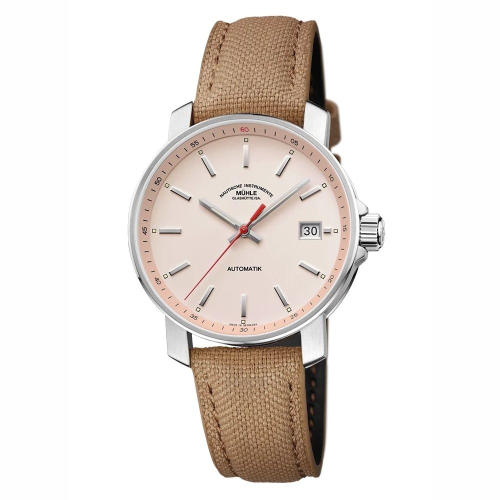 Uhrenarmband MÜHLE GLASHÜTTE "29er" M1-25-26-CB, sandfarben 18 mm Uhrenarmband MÜHLE GLASHÜTTE "29er" M1-25-26-CB, sandfarben 18 mm