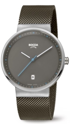 Uhrenarmband BOCCIA 3615-01, grau 20 mm Uhrenarmband BOCCIA 3615-01, grau 20 mm