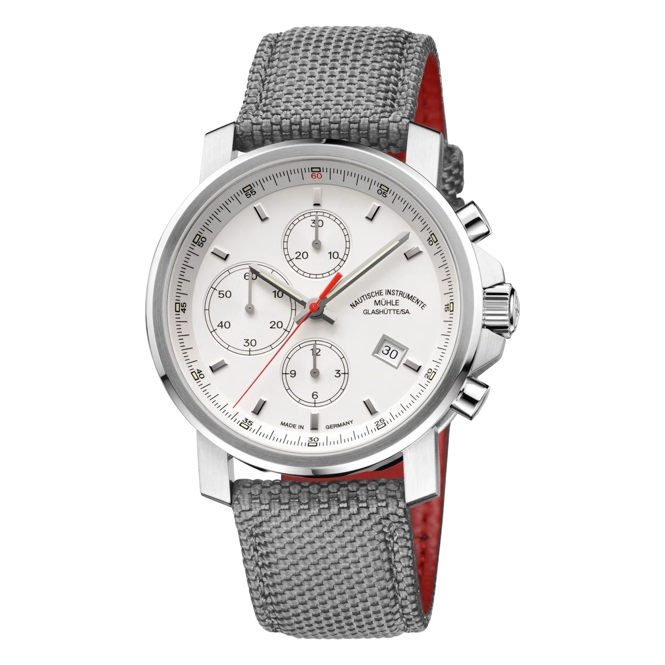 Uhrenarmband MÜHLE GLASHÜTTE "29er Chrono" M1-25-41-CB-2, grau 22 mm Uhrenarmband MÜHLE GLASHÜTTE "29er Chrono" M1-25-41-CB-2, grau 22 mm