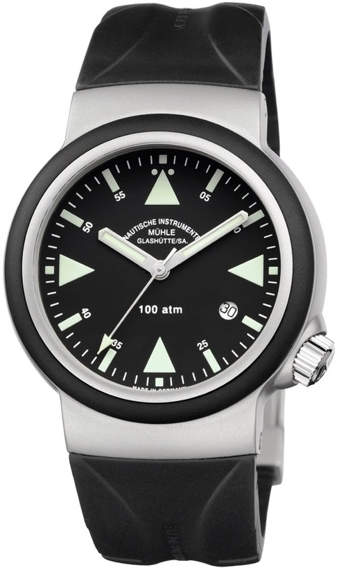 Uhrenarmband MÜHLE GLASHÜTTE "S.A.R. Rescue Timer", M1-41-03-KB, schwarz 20 mm