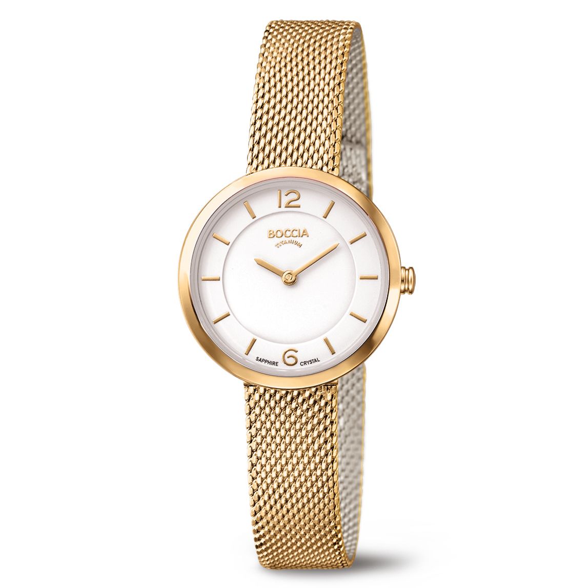Uhrenarmband BOCCIA 3266-08, gelbgold 12 mm Uhrenarmband BOCCIA 3266-08, gelbgold 12 mm