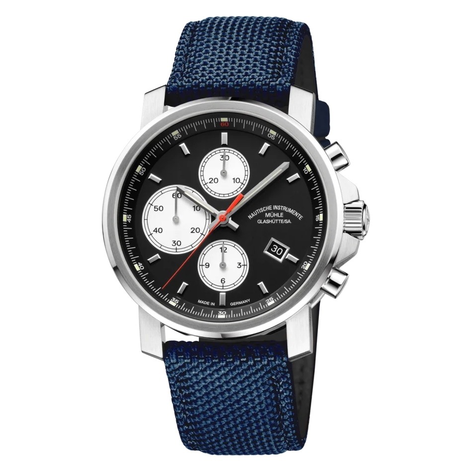 Uhrenarmband MÜHLE GLASHÜTTE "29er Chrono", M1-25-43-CB-1, blau 22 mm Uhrenarmband MÜHLE GLASHÜTTE "29er Chrono", M1-25-43-CB-1, blau 22 mm