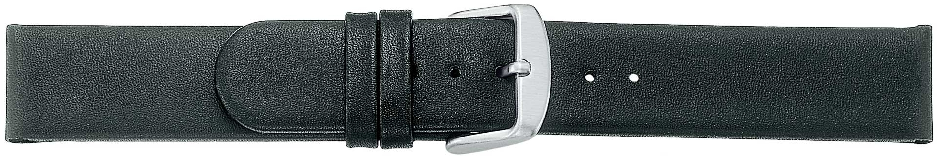 Uhrenarmband HERZOG Design 2, schwarz, glatt, 2748 GB