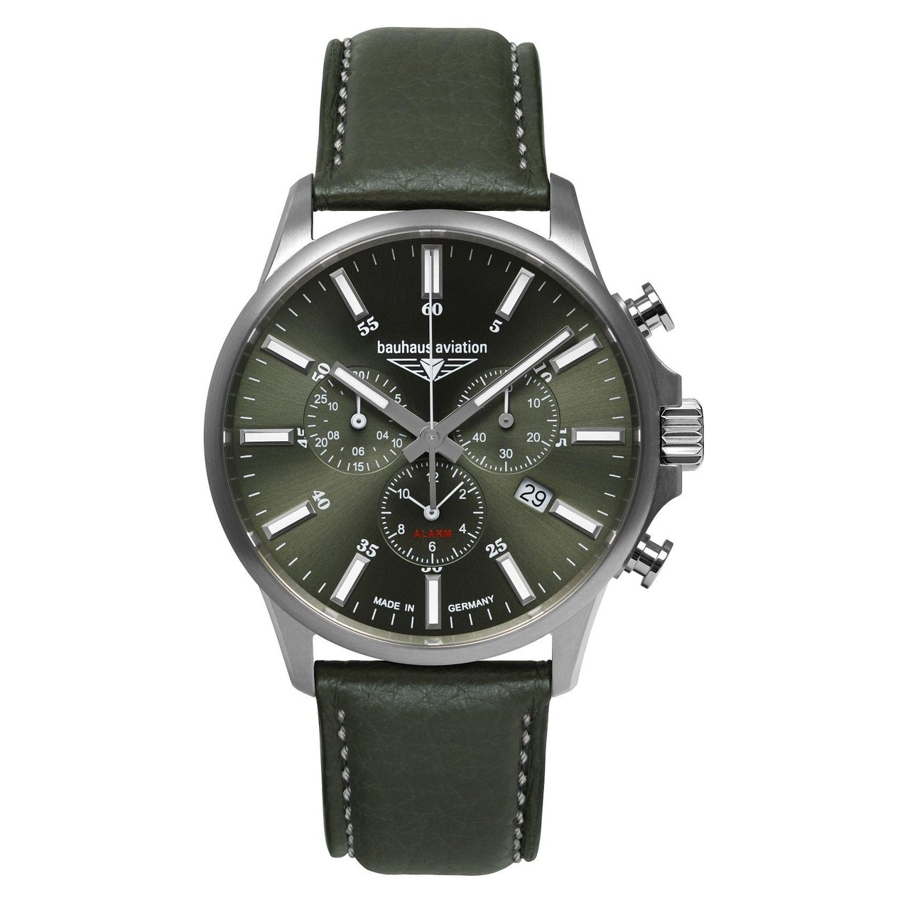 Uhrenarmband BAUHAUS "Aviation Titanium" 2880-4, grün 22 mm Uhrenarmband BAUHAUS "Aviation Titanium" 2880-4, grün 22 mm