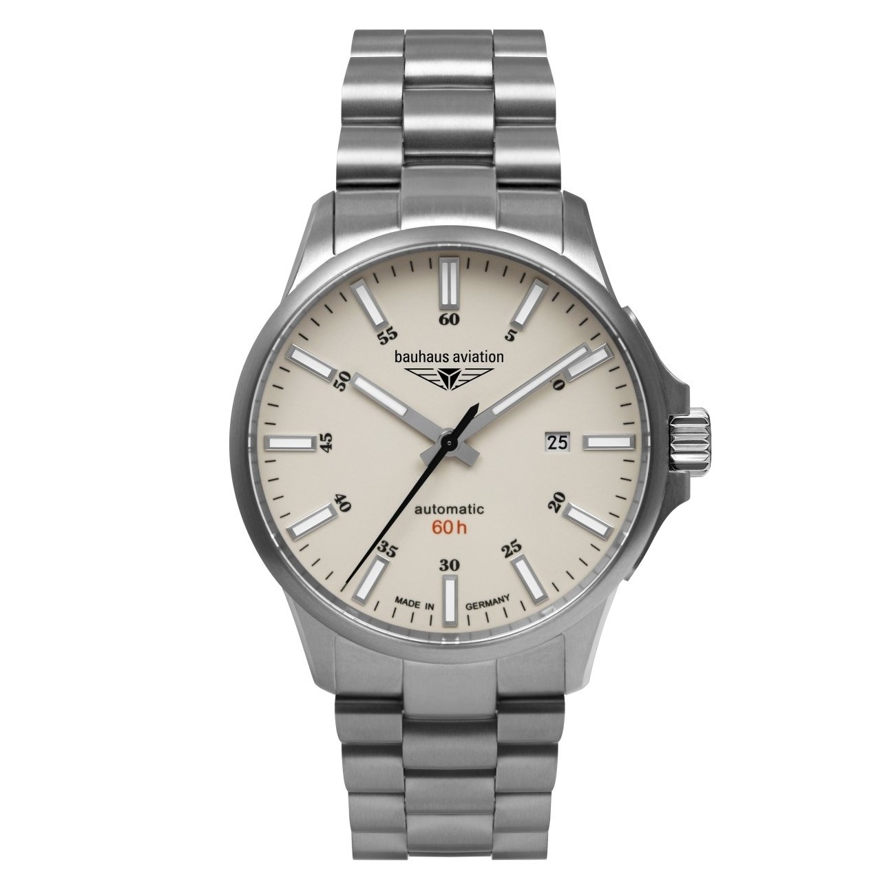 Uhrenarmband BAUHAUS "Aviation Titanium" 2864M-5, silber 22 mm Uhrenarmband BAUHAUS "Aviation Titanium" 2864M-5, silber 22 mm