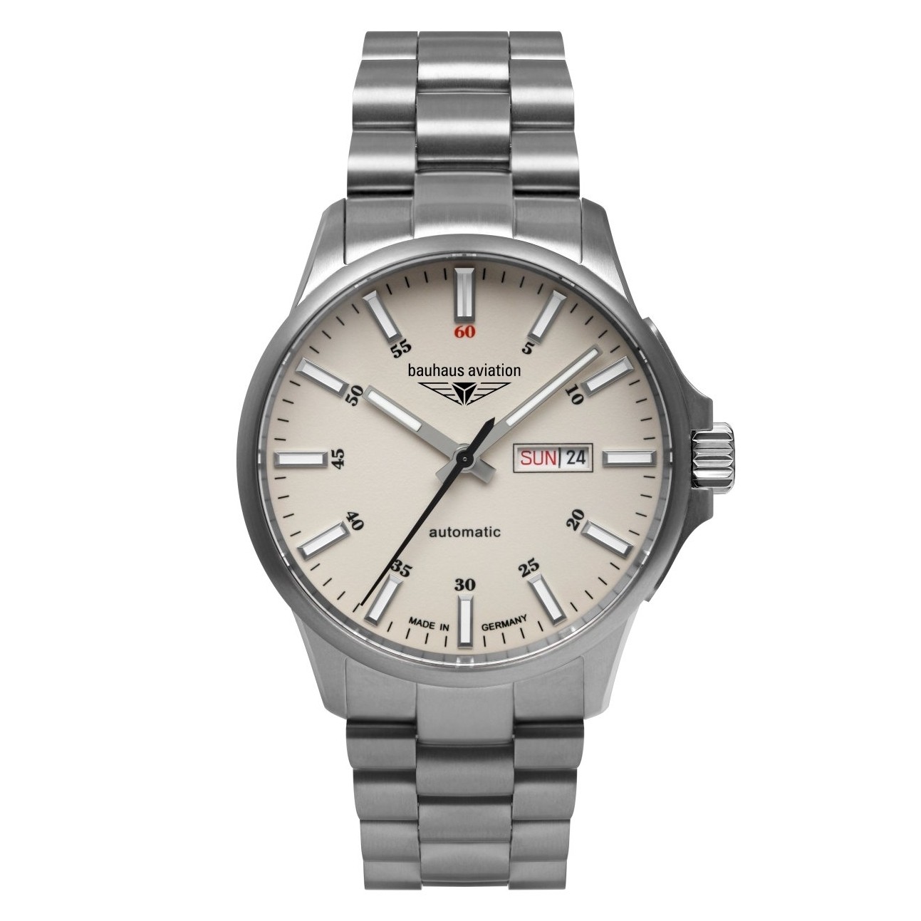 Uhrenarmband BAUHAUS "Aviation Titanium" 2866M-5, silber 22 mm Uhrenarmband BAUHAUS "Aviation Titanium" 2866M-5, silber 22 mm
