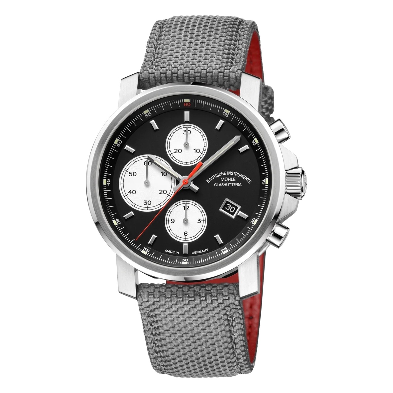 Uhrenarmband MÜHLE GLASHÜTTE "29er Chrono" M1-25-43-CB-2, grau 22 mm Uhrenarmband MÜHLE GLASHÜTTE "29er Chrono" M1-25-43-CB-2, grau 22 mm