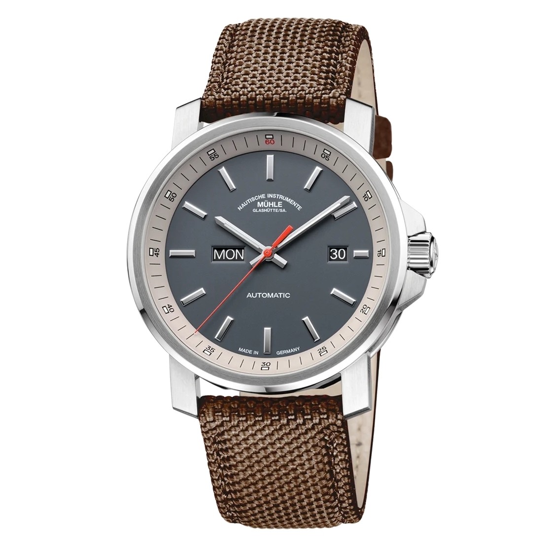 Uhrenarmband MÜHLE GLASHÜTTE "29er Tag/Datum", M1-25-34-CB-3, braun 22 mm Uhrenarmband MÜHLE GLASHÜTTE "29er Tag/Datum", M1-25-34-CB-3, braun 22 mm