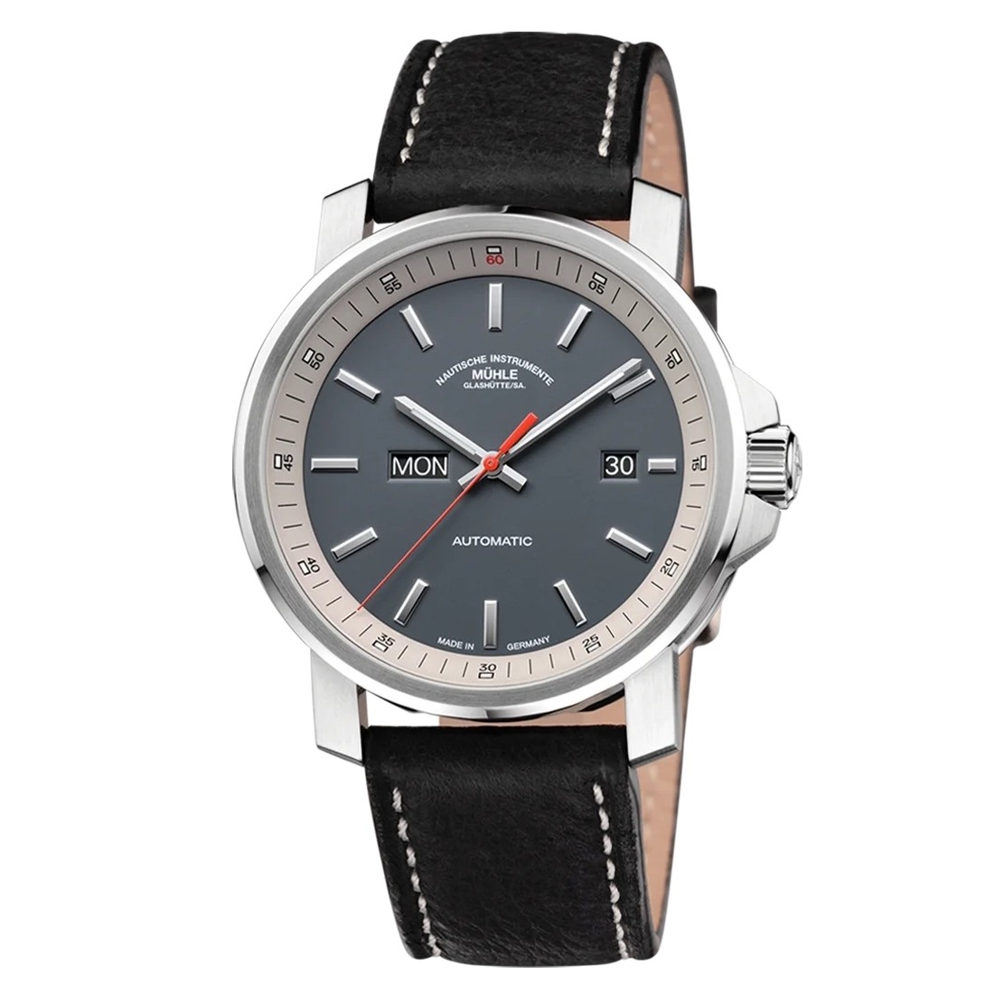 Uhrenarmband MÜHLE GLASHÜTTE "29er Tag/Datum", M1-25-34-LB, schwarz 22 mm Uhrenarmband MÜHLE GLASHÜTTE "29er Tag/Datum", M1-25-34-LB, schwarz 22 mm