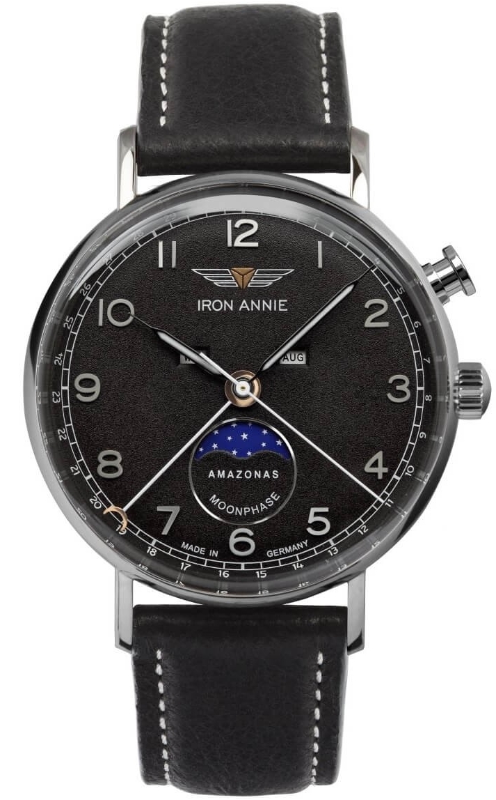 Uhrenarmband IRON ANNIE "Amazonas Impressionen" 5976-2, schwarz 20 mm Uhrenarmband IRON ANNIE "Amazonas Impressionen" 5976-2, schwarz 20 mm