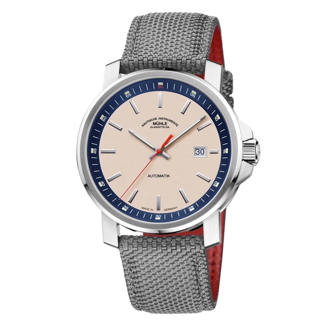 Uhrenarmband MÜHLE GLASHÜTTE "29er Big" M1-25-36-CB-2, grau 22 mm Uhrenarmband MÜHLE GLASHÜTTE "29er Big" M1-25-36-CB-2, grau 22 mm