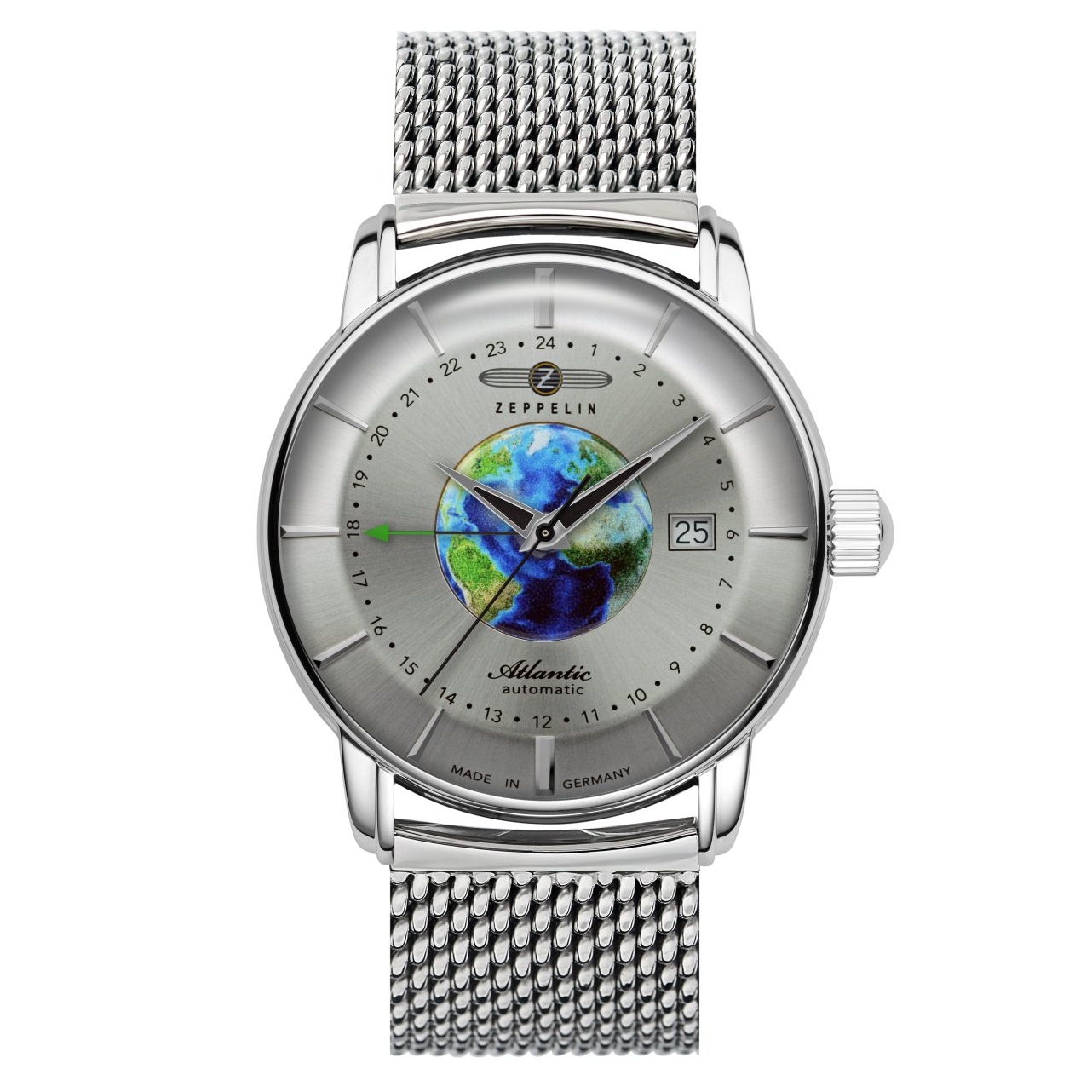 ZEPPELIN Uhrenarmband "Atlantic Automatik Dual Time", 8468M-1, silber 22 mm ZEPPELIN Uhrenarmband "Atlantic Automatik Dual Time", 8468M-1, silber 22 mm