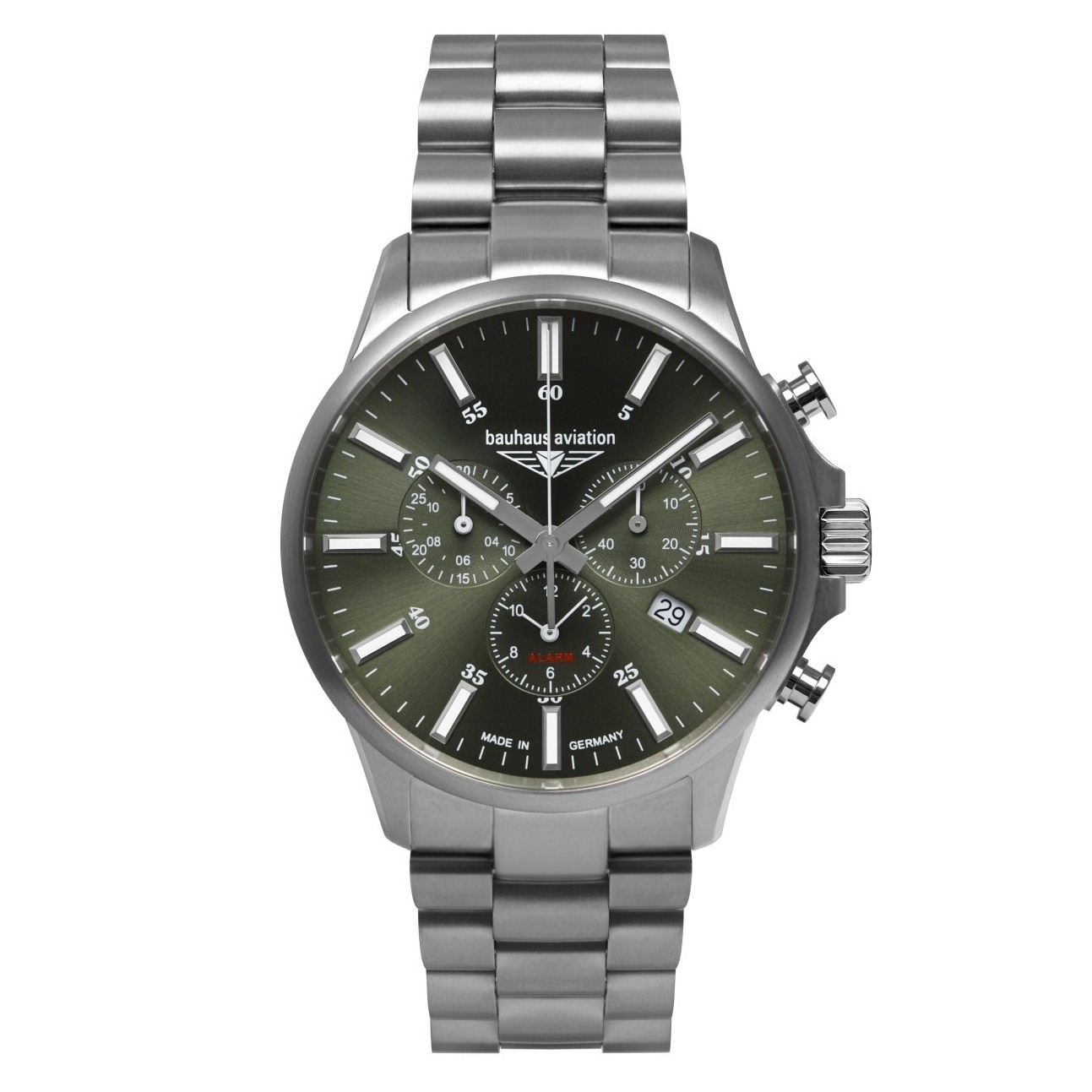 Uhrenarmband BAUHAUS "Aviation Titanium" 2880M-4, silber 22 mm Uhrenarmband BAUHAUS "Aviation Titanium" 2880M-4, silber 22 mm