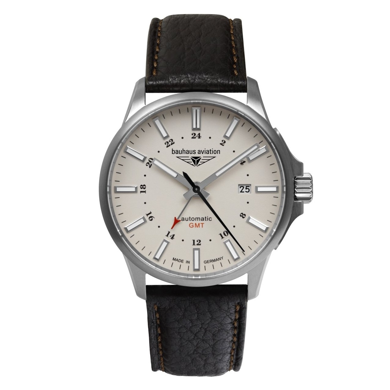 Uhrenarmband BAUHAUS "Aviation Titanium" 2868-5, braun dunkel 22 mm Uhrenarmband BAUHAUS "Aviation Titanium" 2868-5, braun dunkel 22 mm