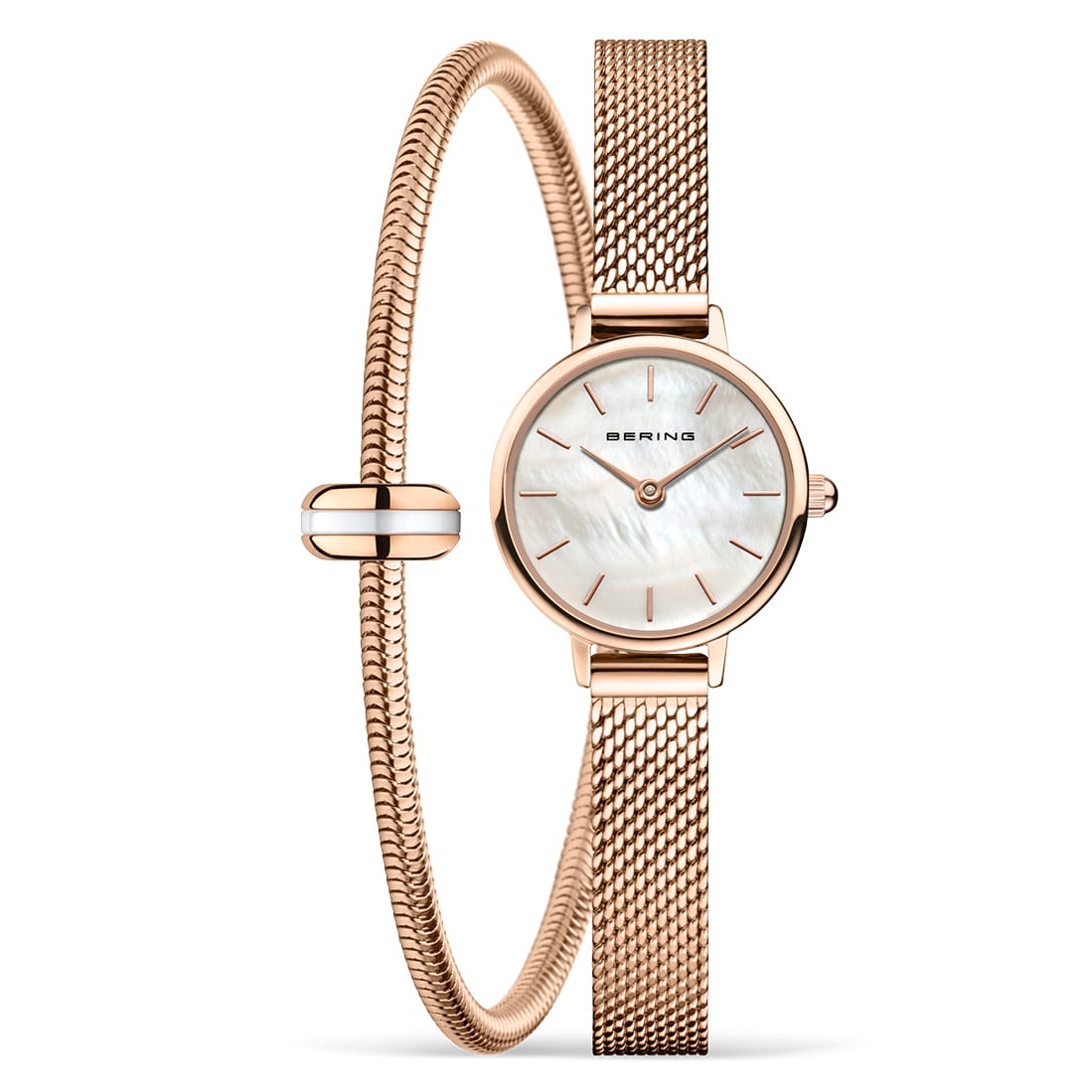 BERING Damenuhr "Classic" 11022-364-LOVELY-2-GWP190, Set rosegold