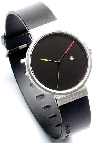 Uhrenarmband JACOB JENSEN "Titanium" 640, schwarz 17 mm