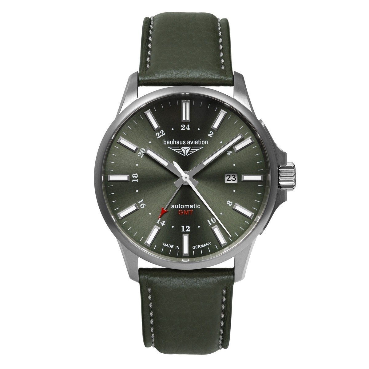 Uhrenarmband BAUHAUS "Aviation Titanium" 2868-4, grün dunkel 22 mm Uhrenarmband BAUHAUS "Aviation Titanium" 2868-4, grün dunkel 22 mm