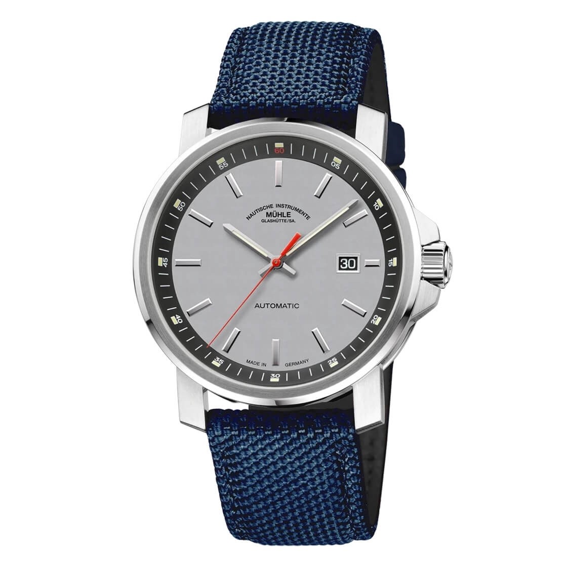 Uhrenarmband MÜHLE GLASHÜTTE "29er Big", M1-25-37-CB-1, blau 22 mm Uhrenarmband MÜHLE GLASHÜTTE "29er Big", M1-25-37-CB-1, blau 22 mm