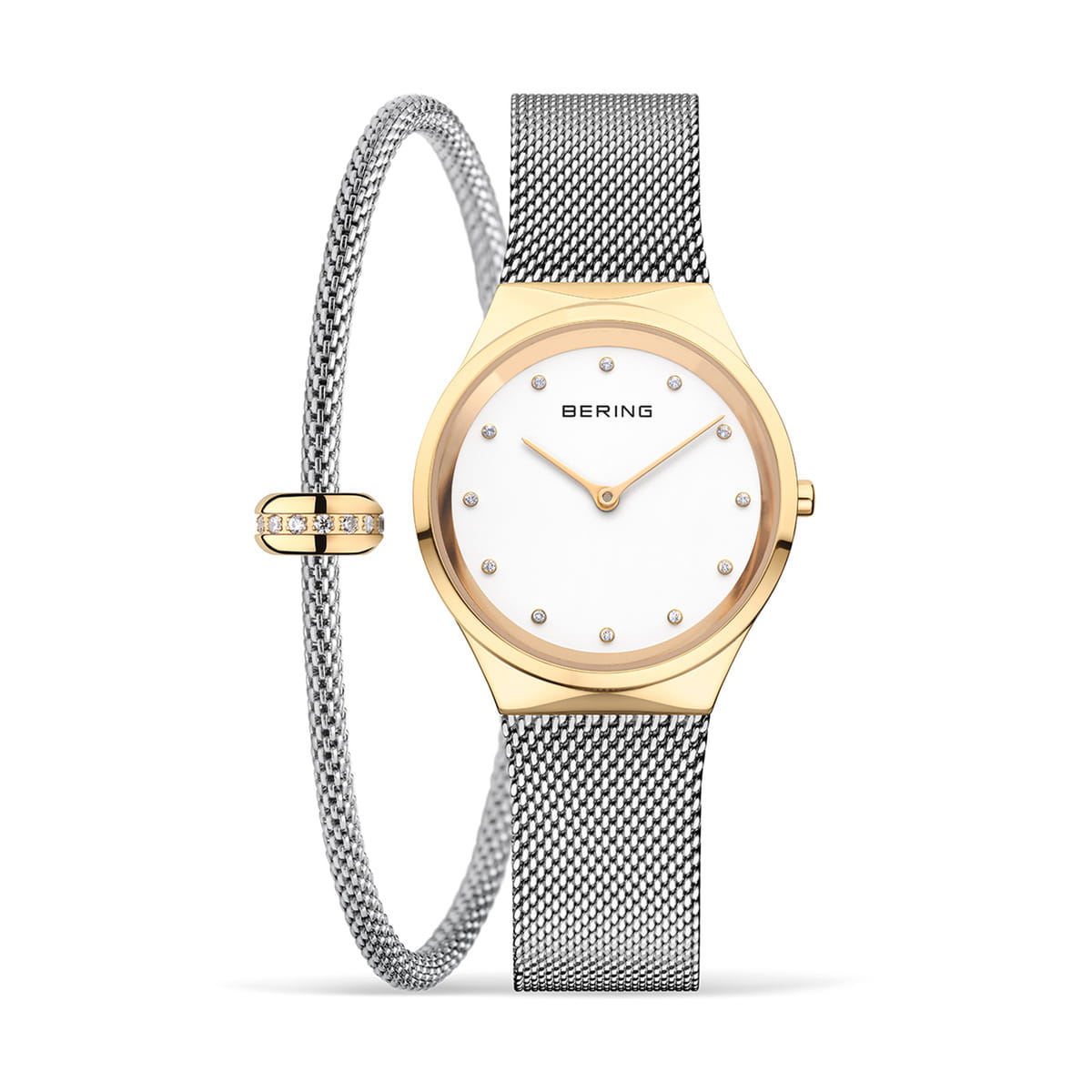 BERING Damenuhr "Classic" 12131-010-190-GWP1, Set silber/gelbgold