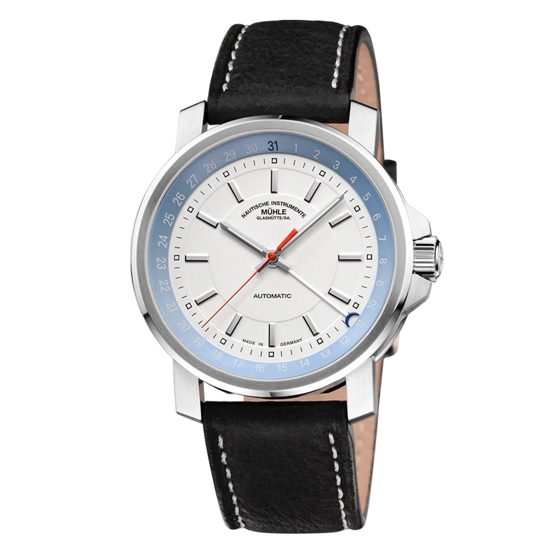 Uhrenarmband MÜHLE GLASHÜTTE "29er Zeigerdatum", M1-25-32-LB, schwarz 22 mm Uhrenarmband MÜHLE GLASHÜTTE "29er Zeigerdatum", M1-25-32-LB, schwarz 22 mm