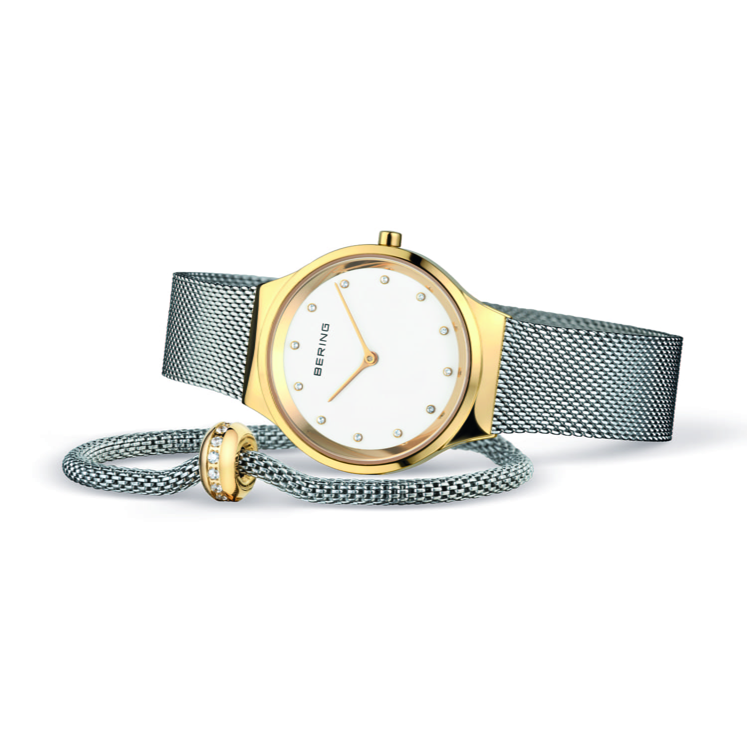 BERING Damenuhr "Classic" 12131-010-190-GWP1, Set silber/gelbgold