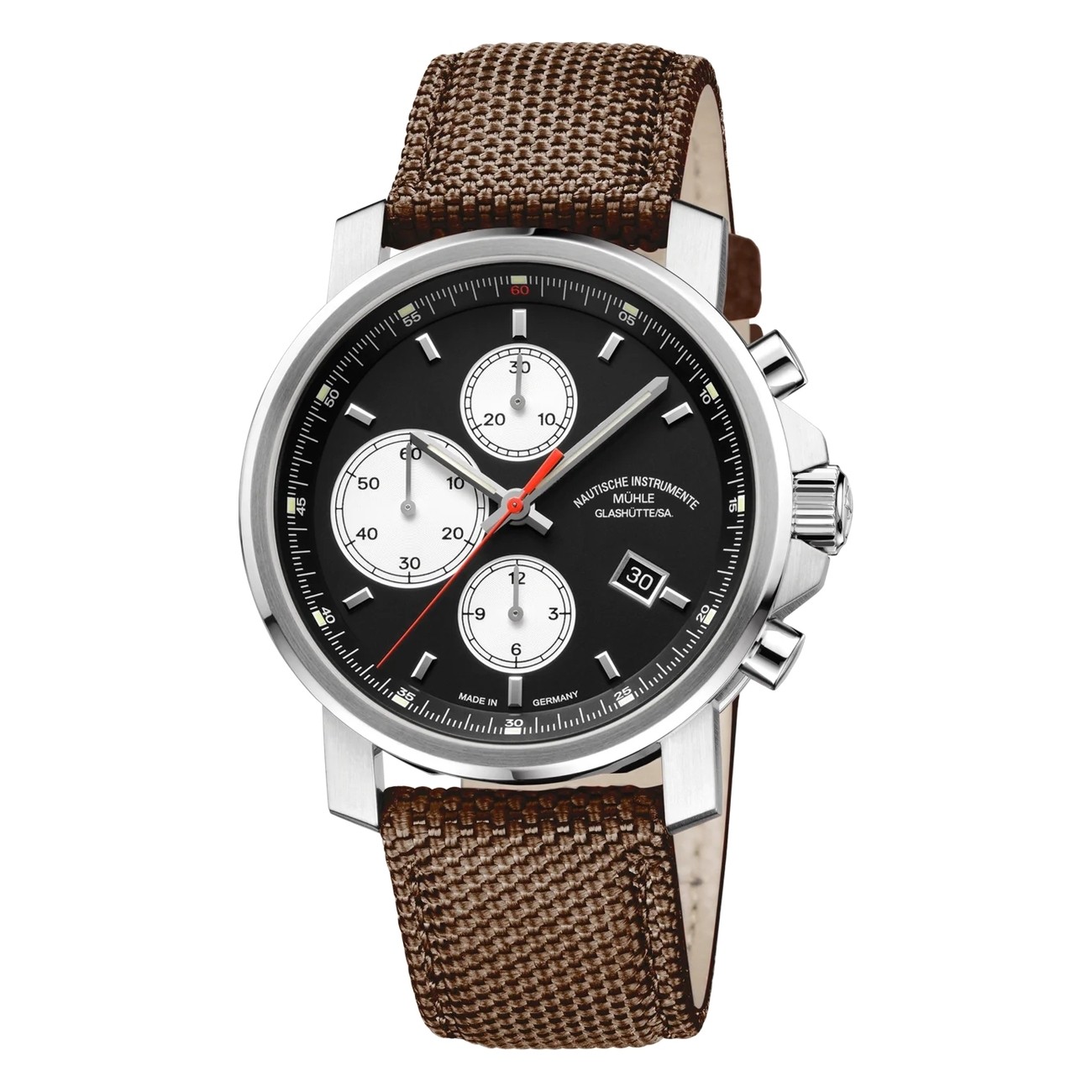 Uhrenarmband MÜHLE GLASHÜTTE "29er Chrono", M1-25-43-CB-3, braun 22 mm Uhrenarmband MÜHLE GLASHÜTTE "29er Chrono", M1-25-43-CB-3, braun 22 mm
