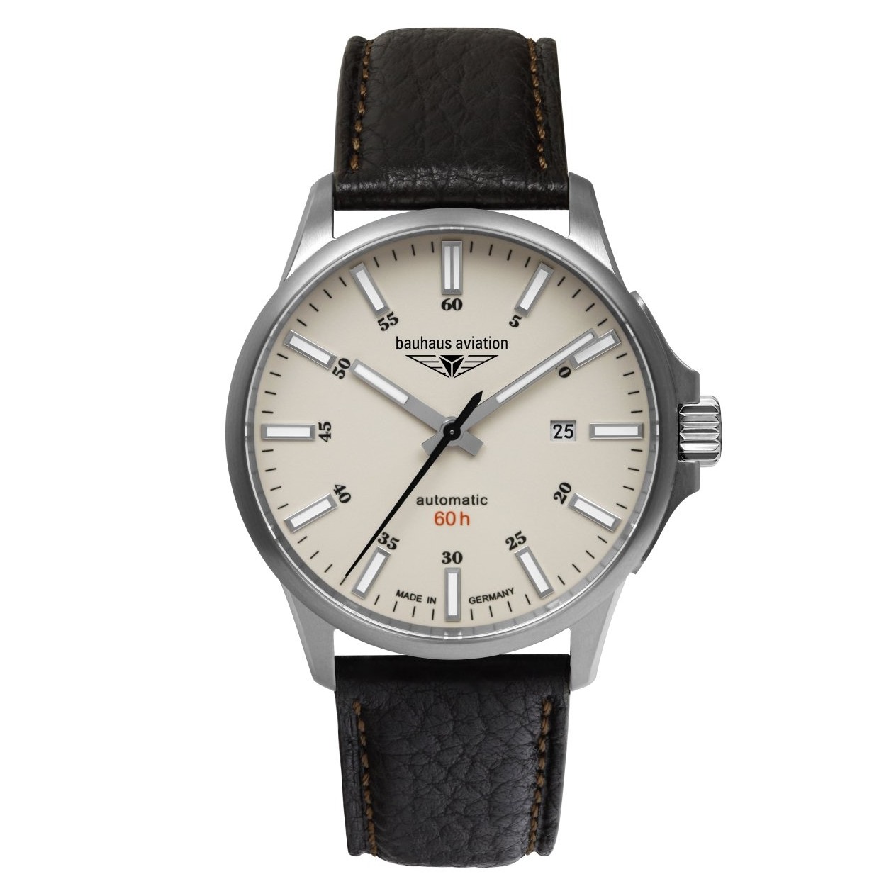 Uhrenarmband BAUHAUS "Aviation Titanium" 2864-5, braun dunkel 22 mm Uhrenarmband BAUHAUS "Aviation Titanium" 2864-5, braun dunkel 22 mm