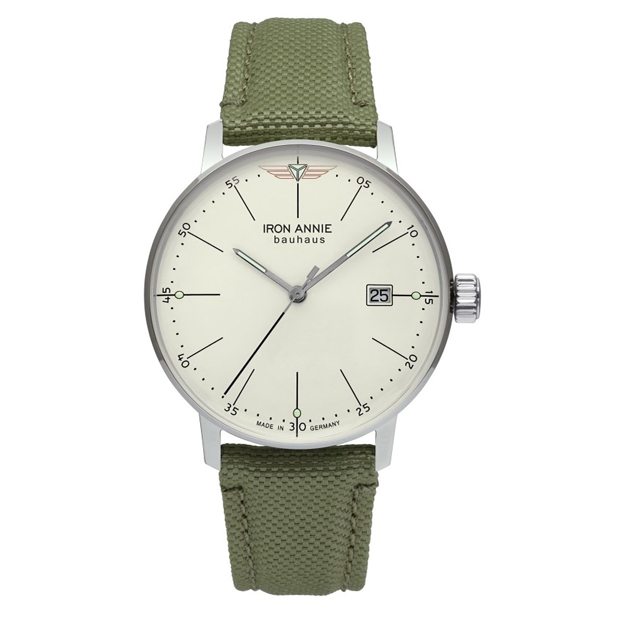 Uhrenarmband IRON ANNIE "Bauhaus" 5034-1, khaki 20 mm Uhrenarmband IRON ANNIE "Bauhaus" 5034-1, khaki 20 mm