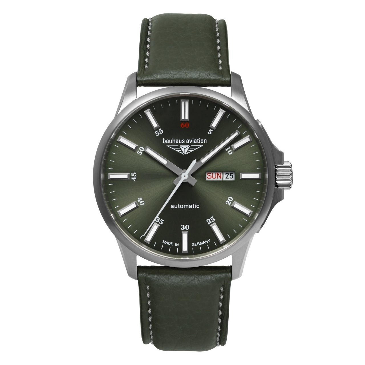 Uhrenarmband BAUHAUS "Aviation Titanium" 2866-4, grün dunkel 22 mm Uhrenarmband BAUHAUS "Aviation Titanium" 2866-4, grün dunkel 22 mm