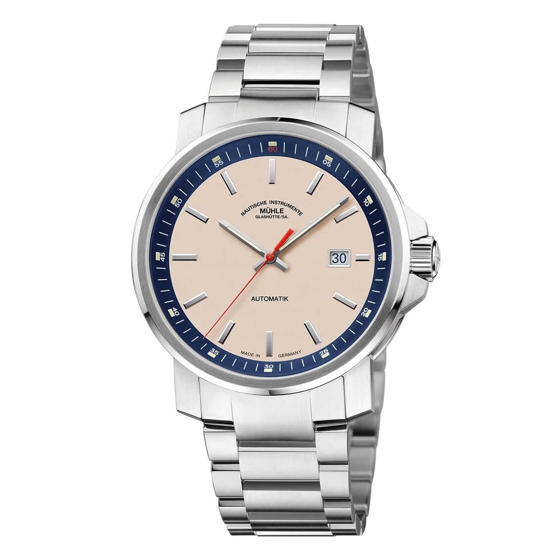 Uhrenarmband MÜHLE GLASHÜTTE "29er Big", M1-25-36-MB, silber 22 mm Uhrenarmband MÜHLE GLASHÜTTE "29er Big", M1-25-36-MB, silber 22 mm